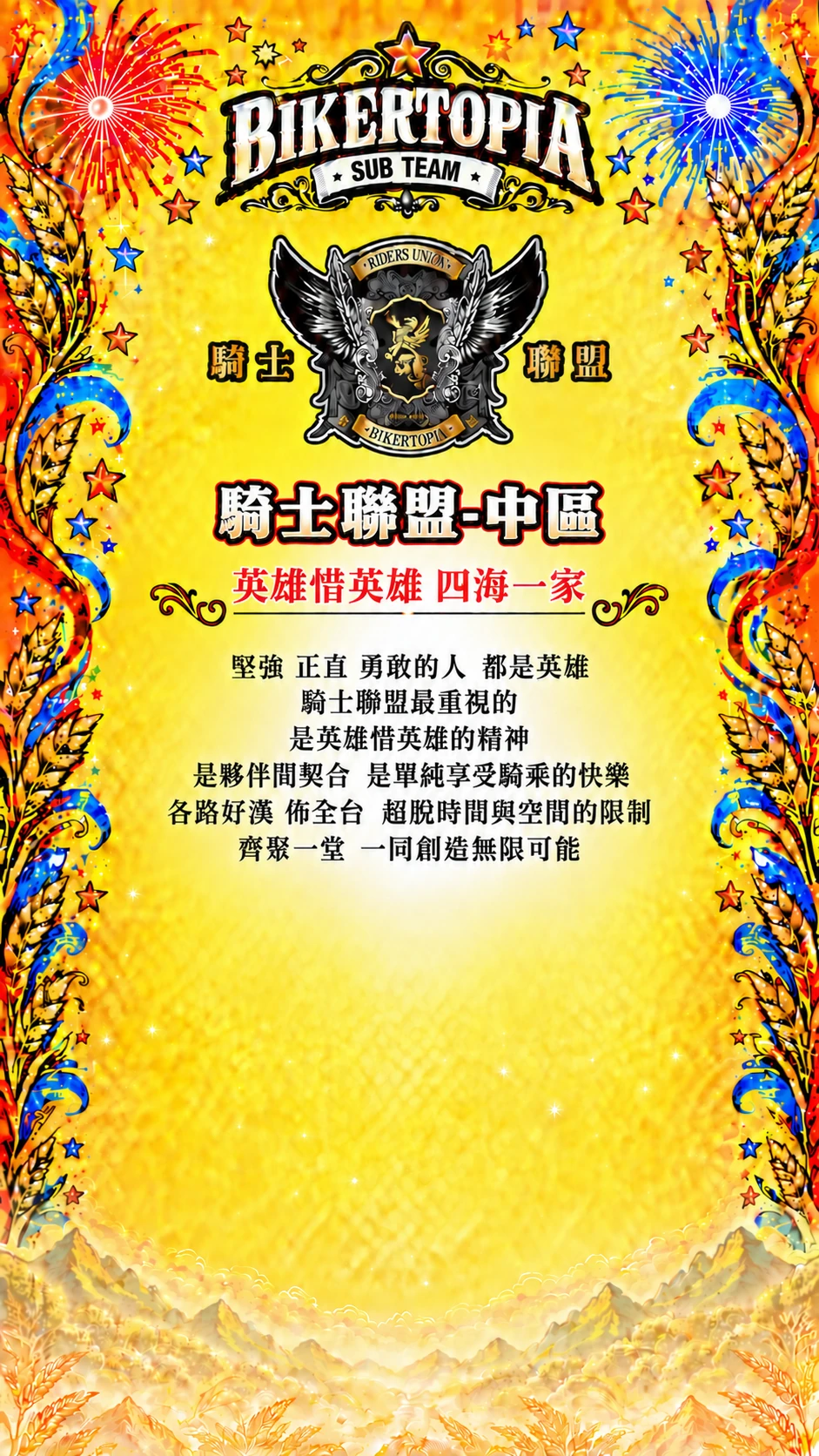 騎士聯盟-中區 平直等高隊名