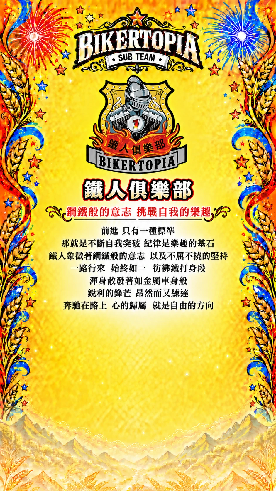 鐵人俱樂部 平直等高隊名