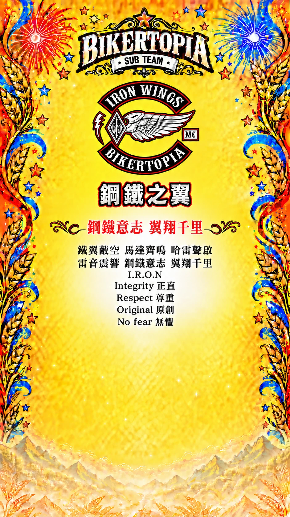 鋼鐵之翼 平直等高隊名